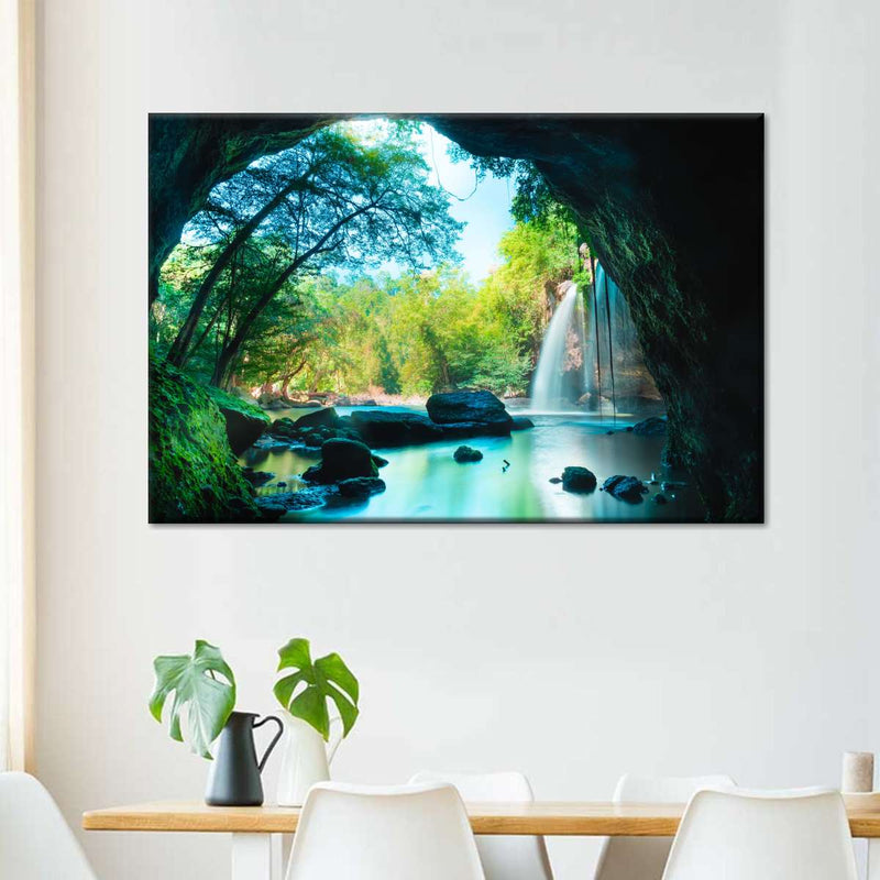 Thai Cave Waterfall Wall Art