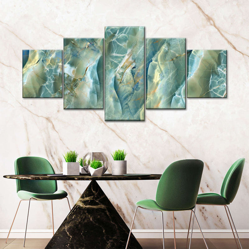 Abstract Green Marble Surface Wall Art