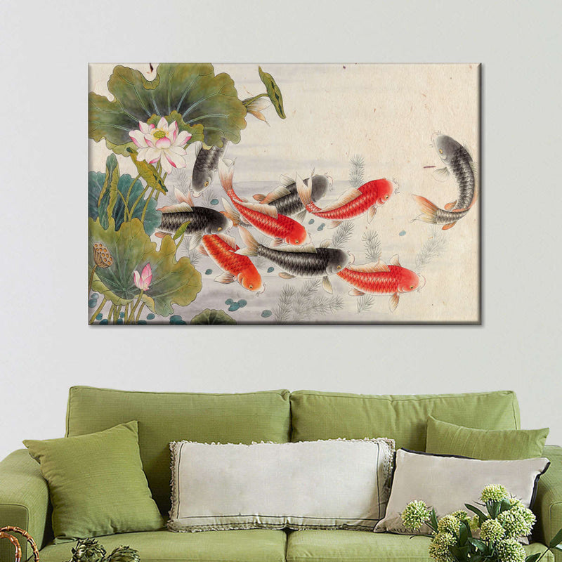 Japanese Koi Pond Wall Art