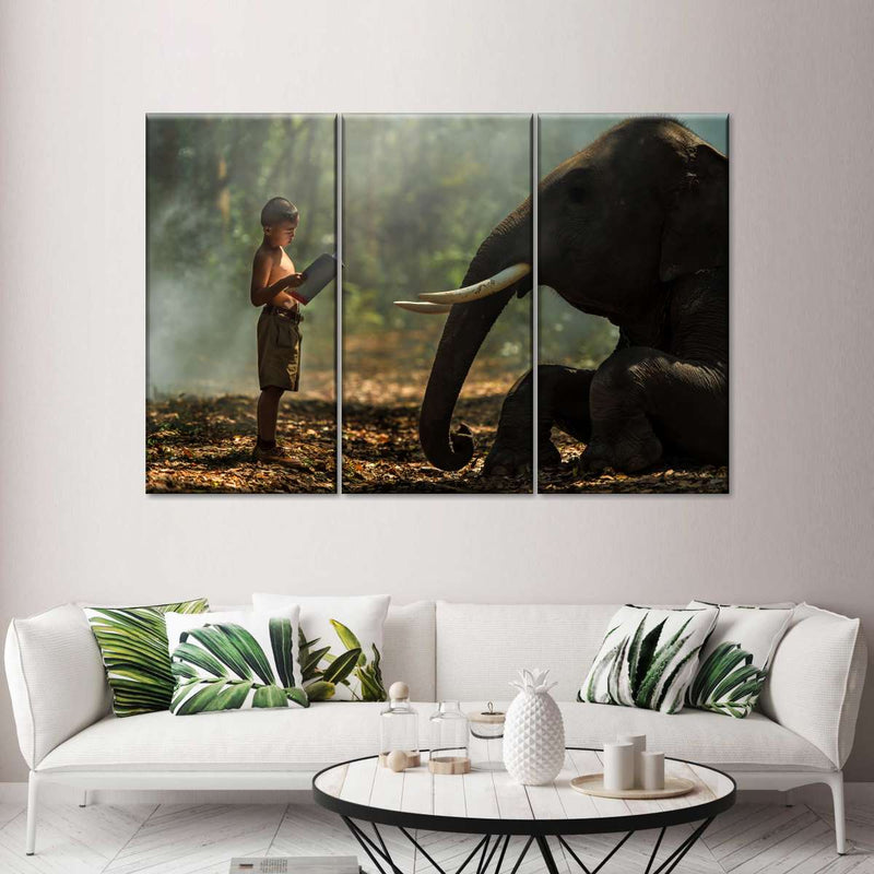 Elephant Bedtime Story Wall Art