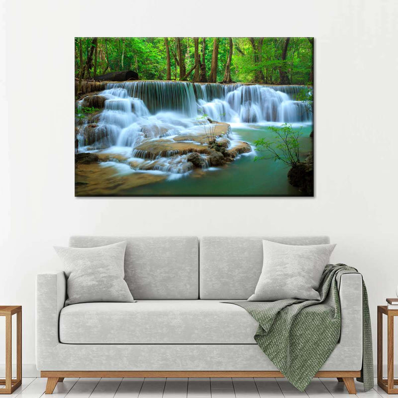 Kanchanaburi Deep Forest Waterfall Wall Art