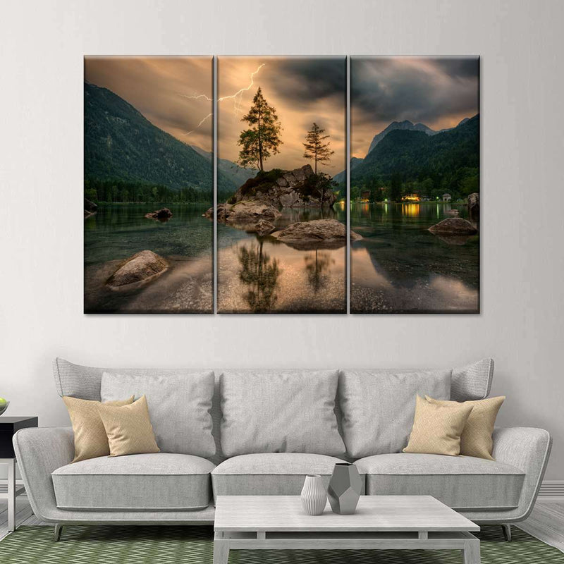 Magical Lakeside Mountain Wall Art