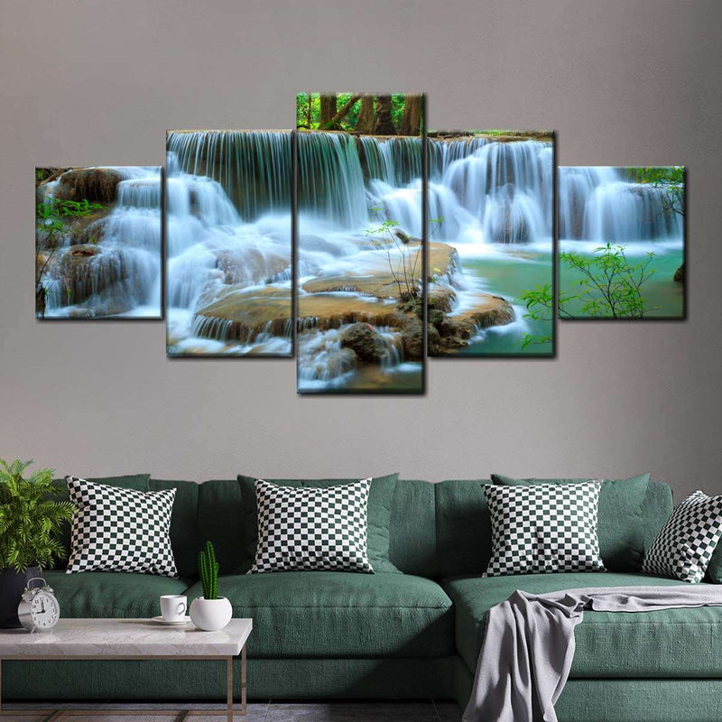 Kanchanaburi Deep Forest Waterfall Wall Art