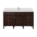 James Martin Brittany 60" Single Bathroom Vanity, Burnished Mahogany