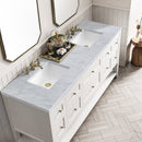 James Martin Breckenridge 72" Double Bathroom Vanity, Bright White