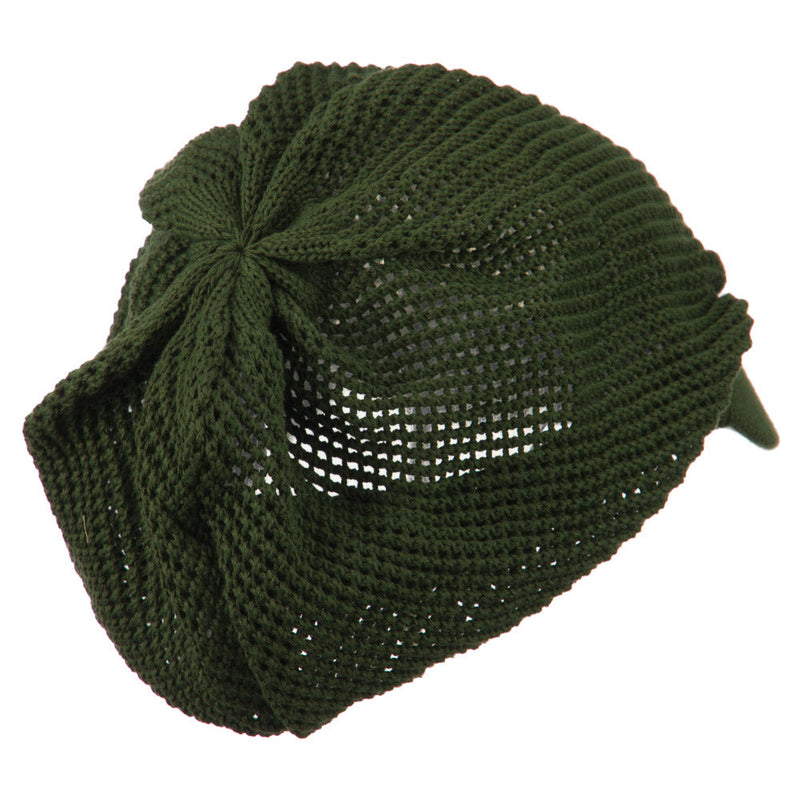 Big Size Mesh Deep Crown Visored Beanie