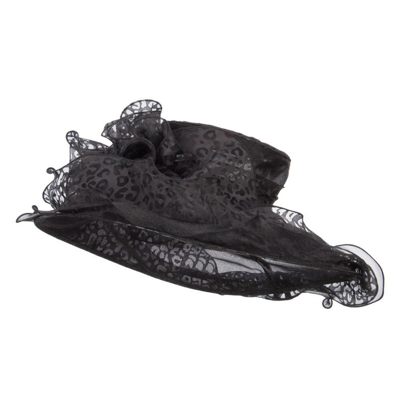Animal Print Fashion Organza Hat