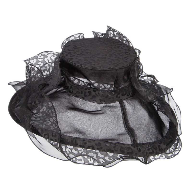 Animal Print Fashion Organza Hat