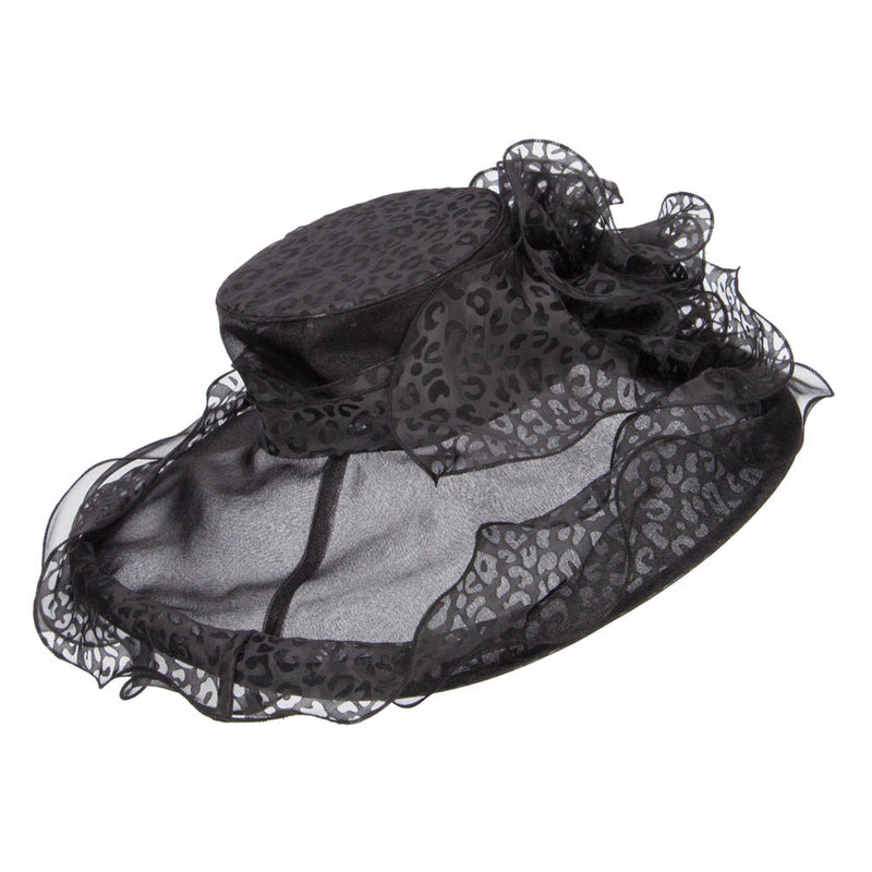Animal Print Fashion Organza Hat
