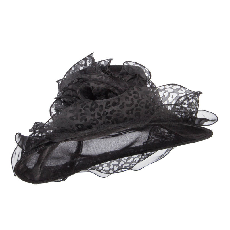 Animal Print Fashion Organza Hat