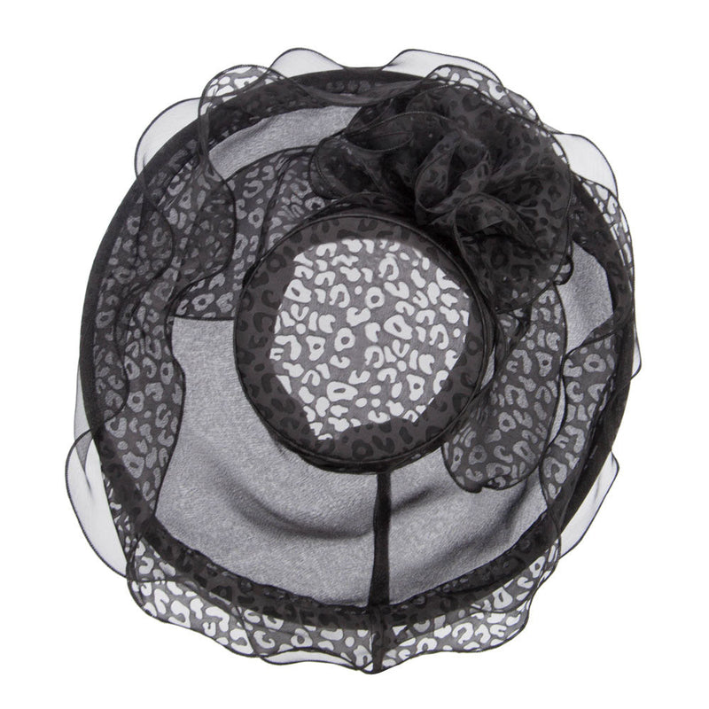 Animal Print Fashion Organza Hat