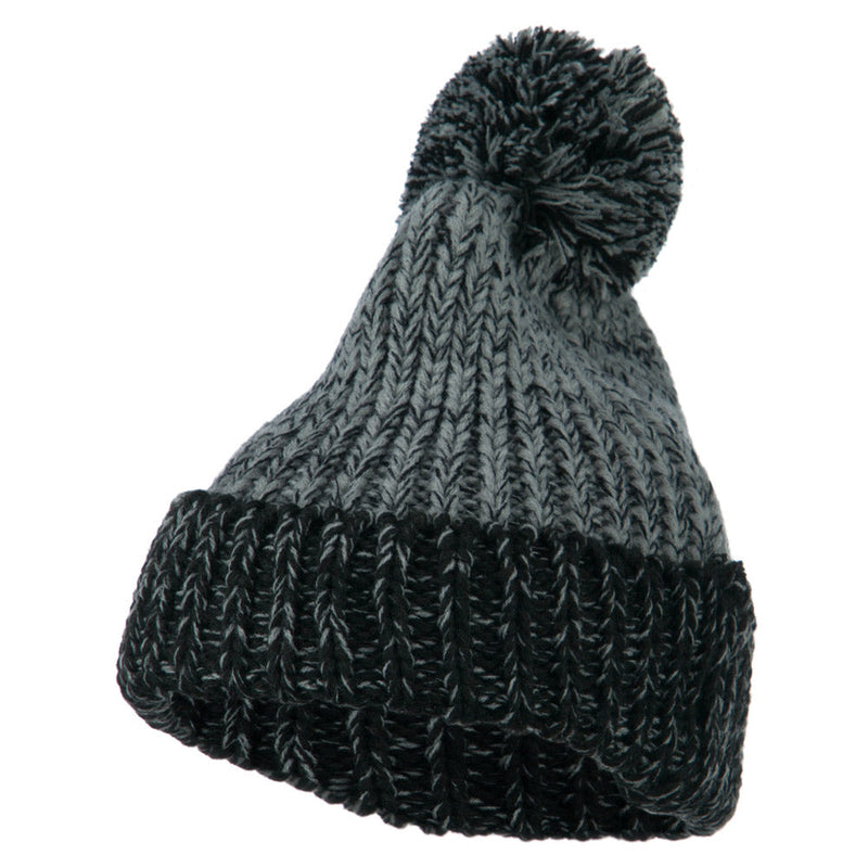 Mixed Tone Acrylic Cuff Beanie