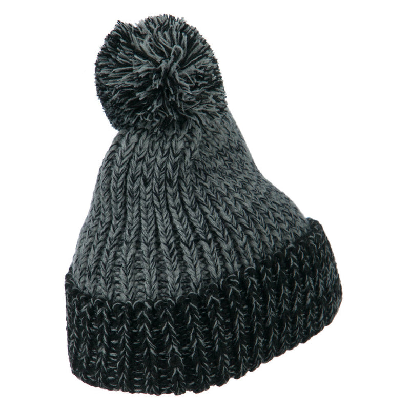 Mixed Tone Acrylic Cuff Beanie