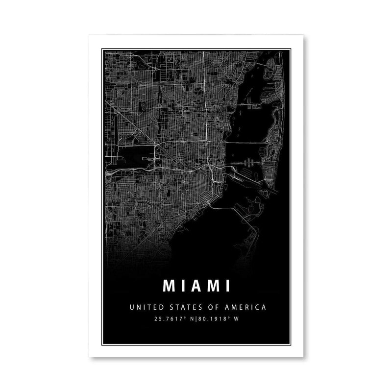 Miami Black Canvas