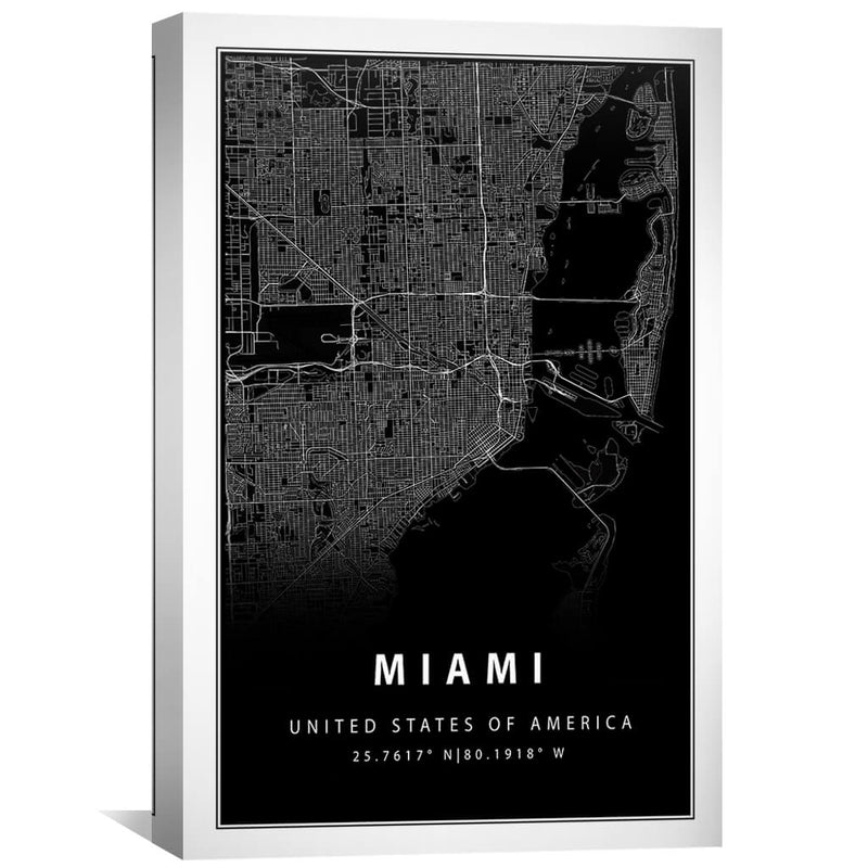 Miami Black Canvas