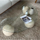 Hera Travertine Marble Coffee Table