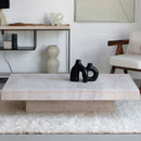 Karlela Travertine Marble Coffee Table