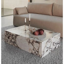 Menekse Kup Travertine Marble Coffee Table
