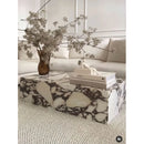 Menekse Kup Travertine Marble Coffee Table