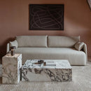 Menekse Kup Travertine Marble Coffee Table
