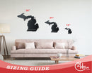Metal Michigan Wall Art - Custom Metal US State Sign - 14 Color Options