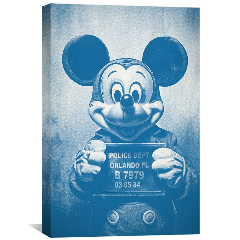 Mickey Mugshot Blue Canvas