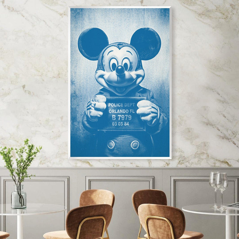 Mickey Mugshot Blue Canvas