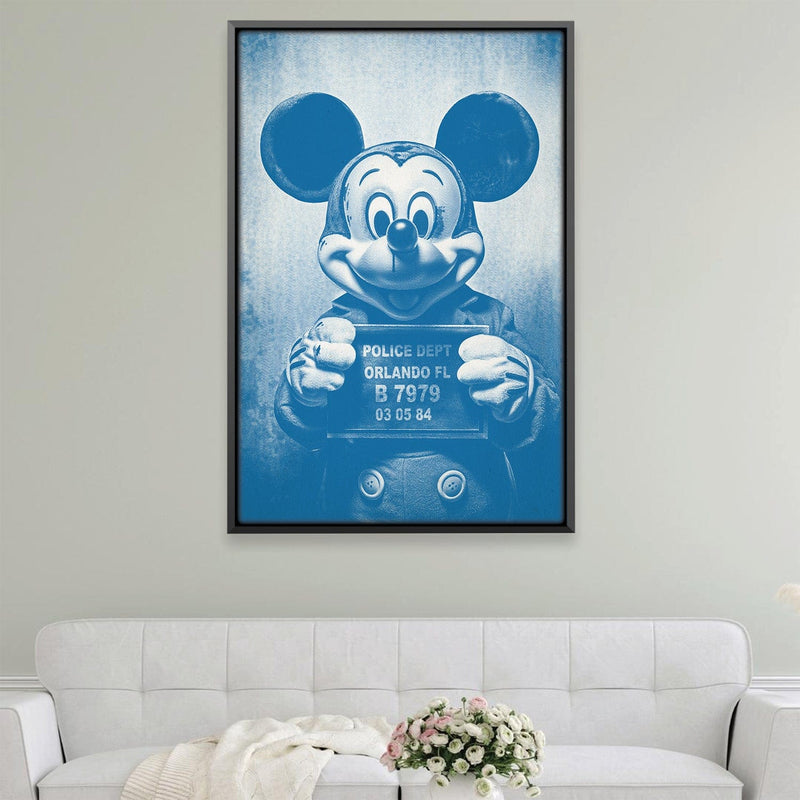 Mickey Mugshot Blue Canvas