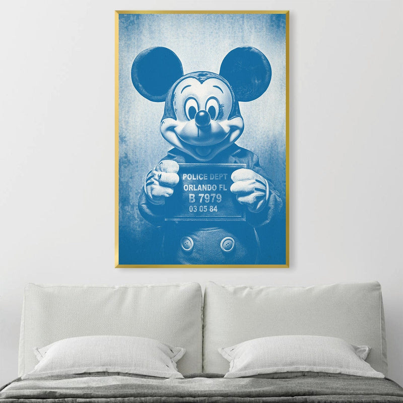 Mickey Mugshot Blue Canvas