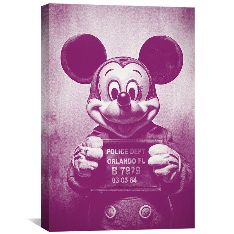 Mickey Mugshot Magenta Canvas