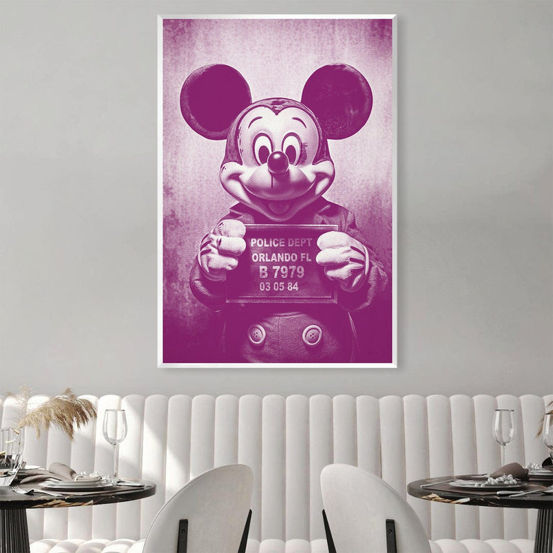 Mickey Mugshot Magenta Canvas