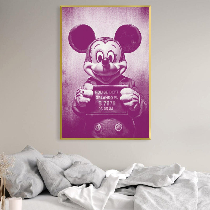 Mickey Mugshot Magenta Canvas