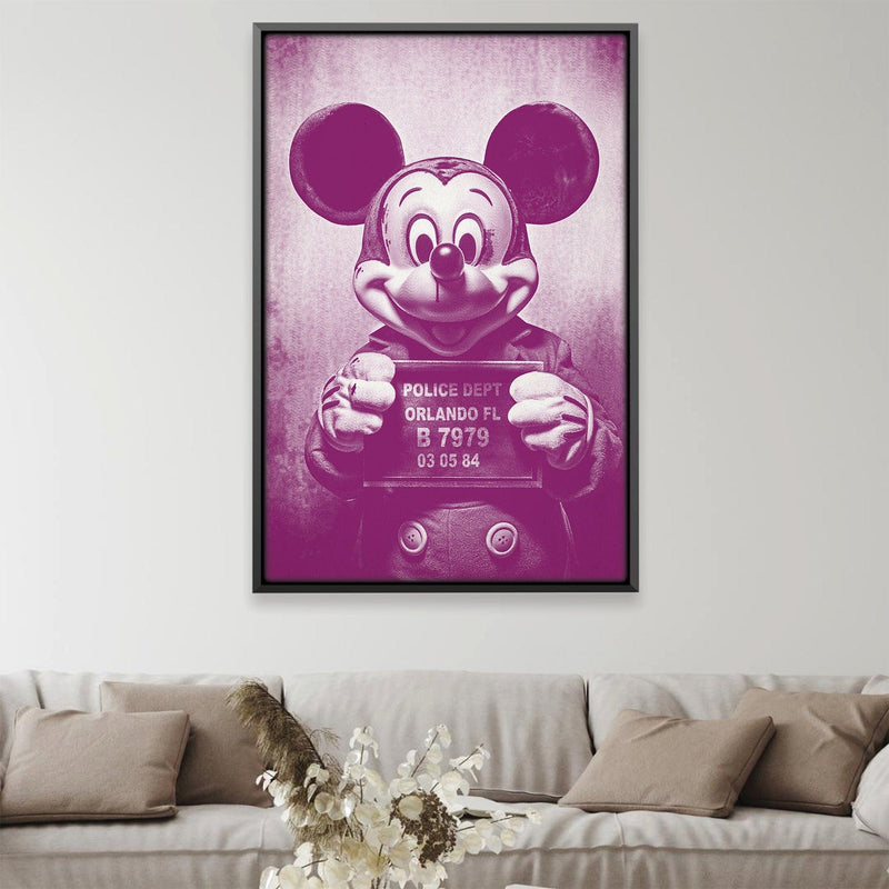 Mickey Mugshot Magenta Canvas