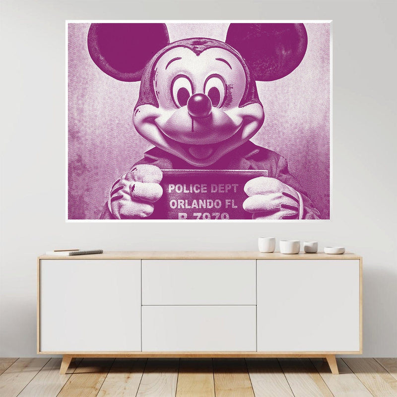 Mickey Mugshot Magenta Landscape Canvas