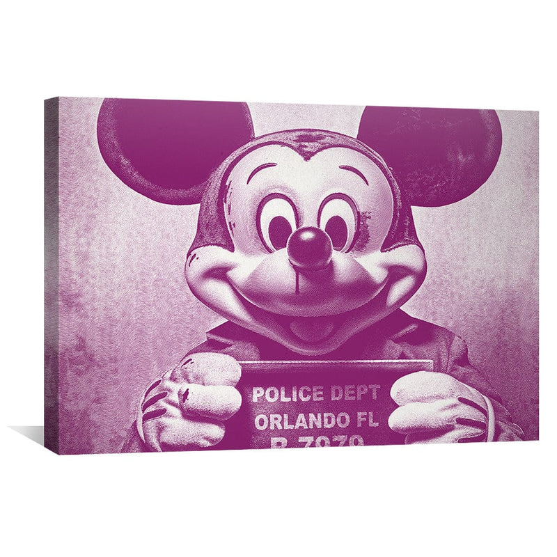 Mickey Mugshot Magenta Landscape Canvas