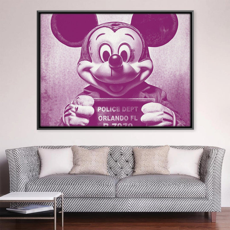 Mickey Mugshot Magenta Landscape Canvas