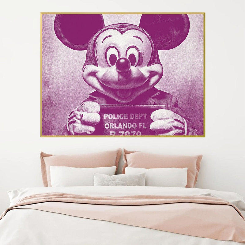 Mickey Mugshot Magenta Landscape Canvas