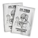 Waffle Towels – White with Printed Patterns (2-Pack)