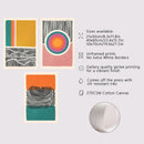 GobekUsa Mid Century Abstract Color Block Wall Art Set