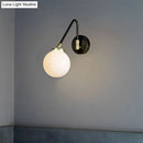 GobekUsa Mid Century Modern Opal Glass Wall Sconce with Brass Finish - 1/2 Lights Global Wall Mount