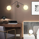 GobekUsa Mid Century Modern Opal Glass Wall Sconce with Brass Finish - 1/2 Lights Global Wall Mount