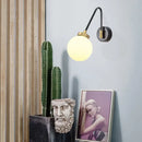 GobekUsa Mid Century Modern Opal Glass Wall Sconce with Brass Finish - 1/2 Lights Global Wall Mount