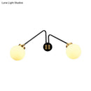 GobekUsa Mid Century Modern Opal Glass Wall Sconce with Brass Finish - 1/2 Lights Global Wall Mount