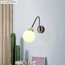 GobekUsa Mid Century Modern Opal Glass Wall Sconce with Brass Finish - 1/2 Lights Global Wall Mount