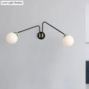 GobekUsa Mid Century Modern Opal Glass Wall Sconce with Brass Finish - 1/2 Lights Global Wall Mount