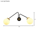 GobekUsa Mid Century Modern Opal Glass Wall Sconce with Brass Finish - 1/2 Lights Global Wall Mount
