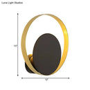 GobekUsa Mid Century Circle Sconce Light: Hotel Wall Mount in Black-Gold