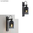 GobekUsa Mid-Century Black Wall Sconce with Dual Dome Glass Shade for Living Room, 1 Bulb Fixture