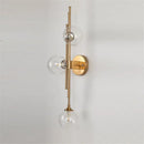 GobekUsa Mid Century Glass Orb Sconce: 3-Bulb Brass Finish Wall Lamp for Living Room