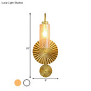 GobekUsa Mid Century Brass Gooseneck Wall Lamp with Glass Shade - Iron Sconce Lighting